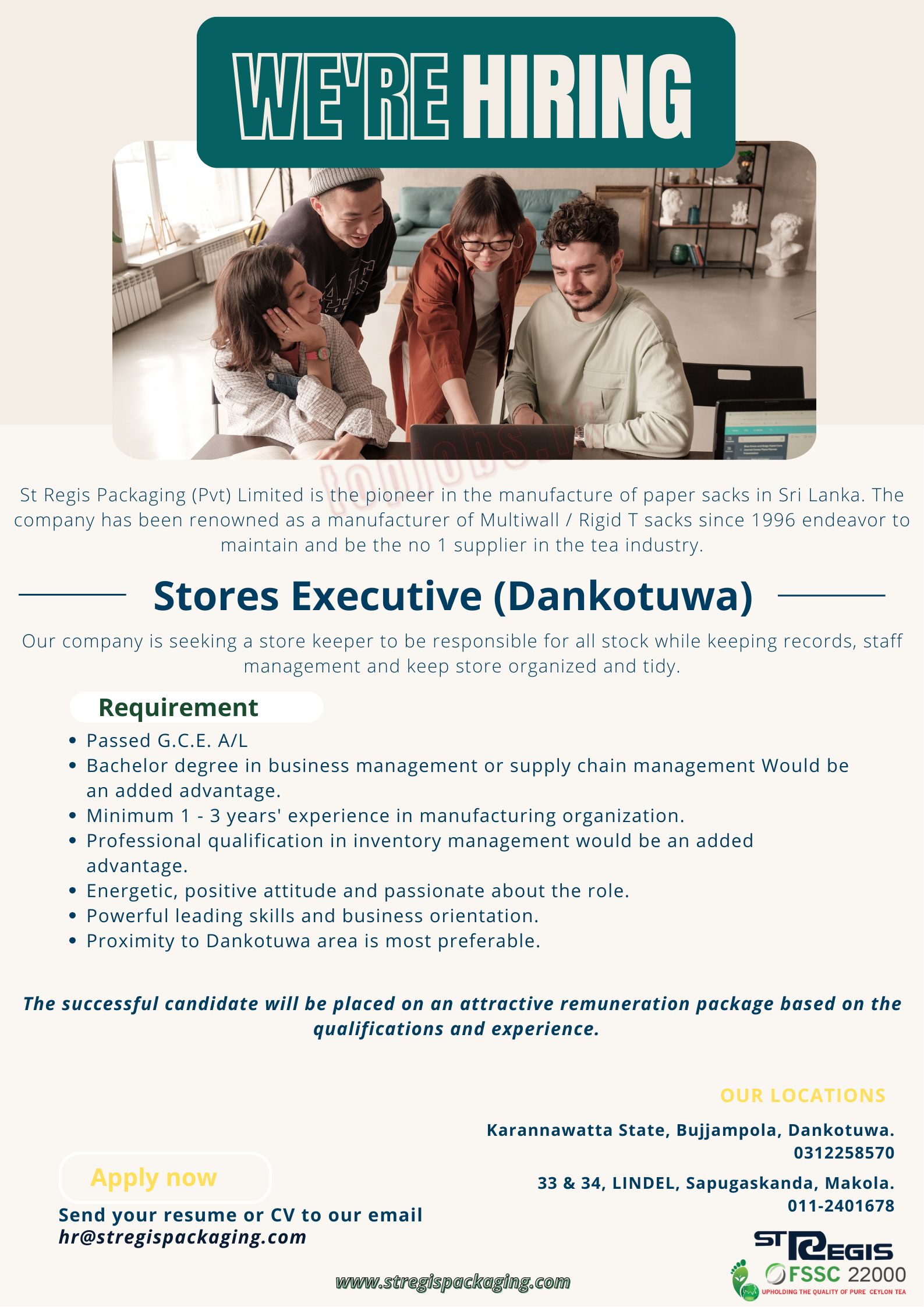 Stores Executive (Dankotuwa)