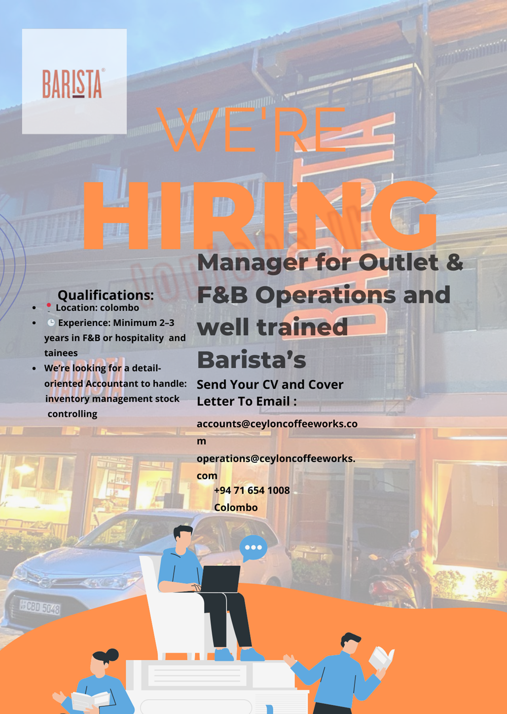 Manager - Outlet & F&B Operation | Trained Barista's