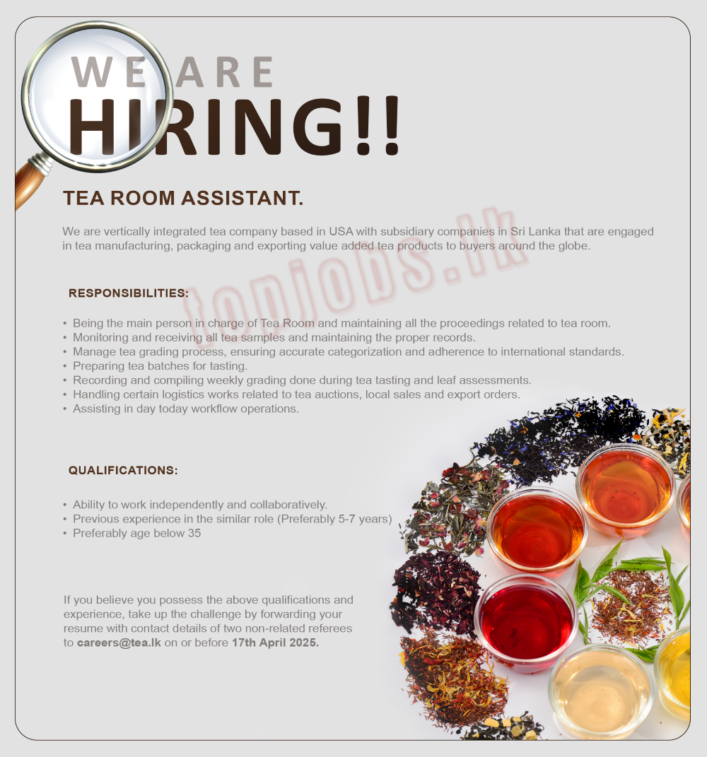 Tea Room Assistant