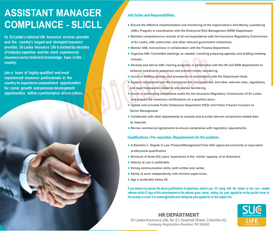 Assistant Manager - Compliance
