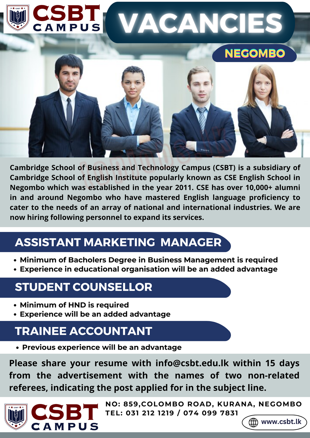 Assistant Marketing Manager | Student Counsellor