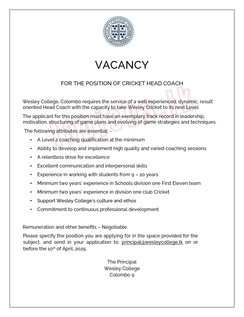 Cricket Head Coach