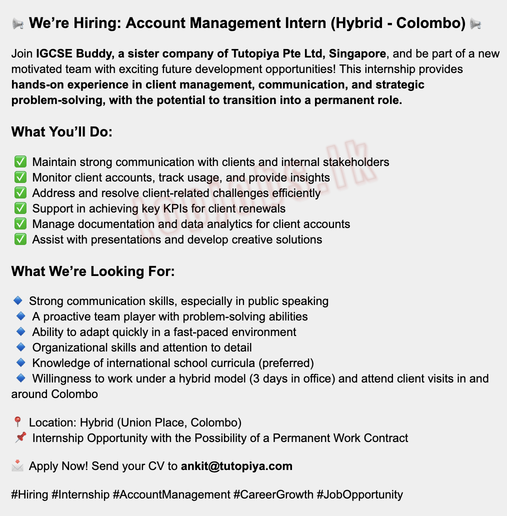 Intern - Account Management