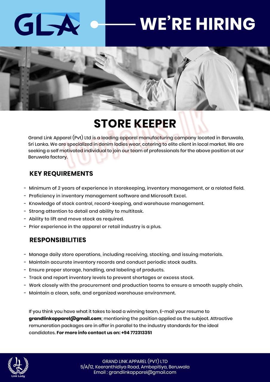 Store Keeper