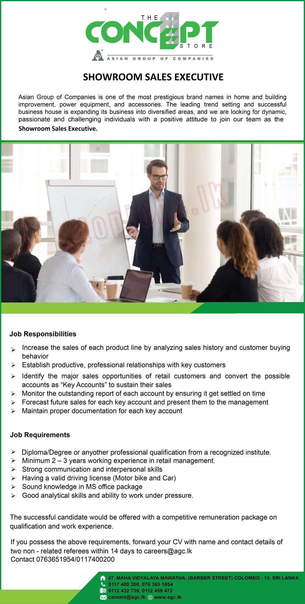 Showroom Sales Executive