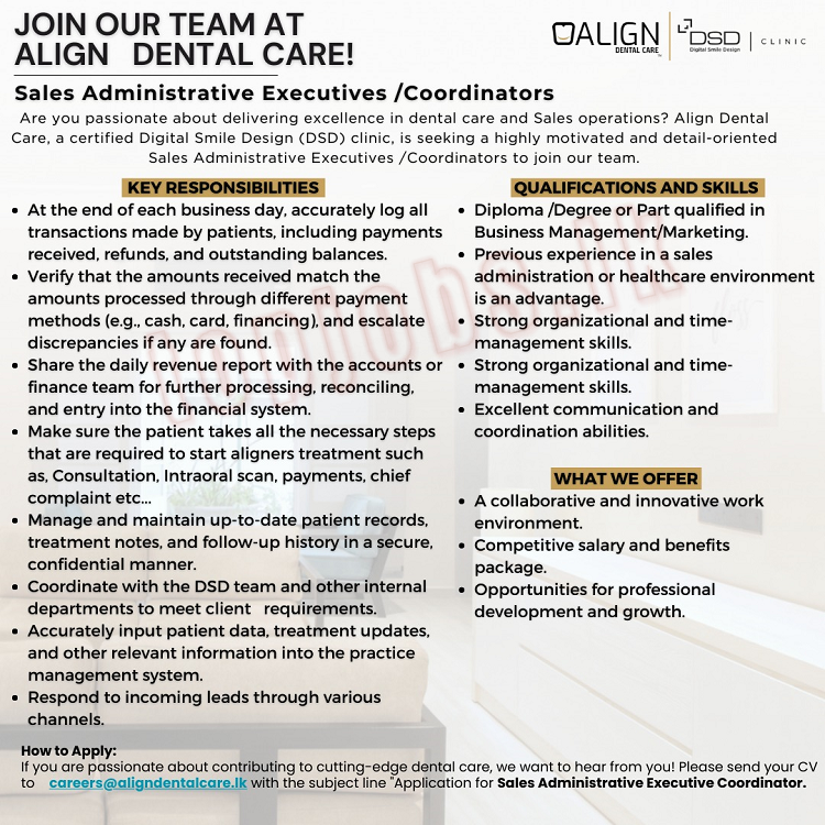 Sales Administrative Executives | Coordinators