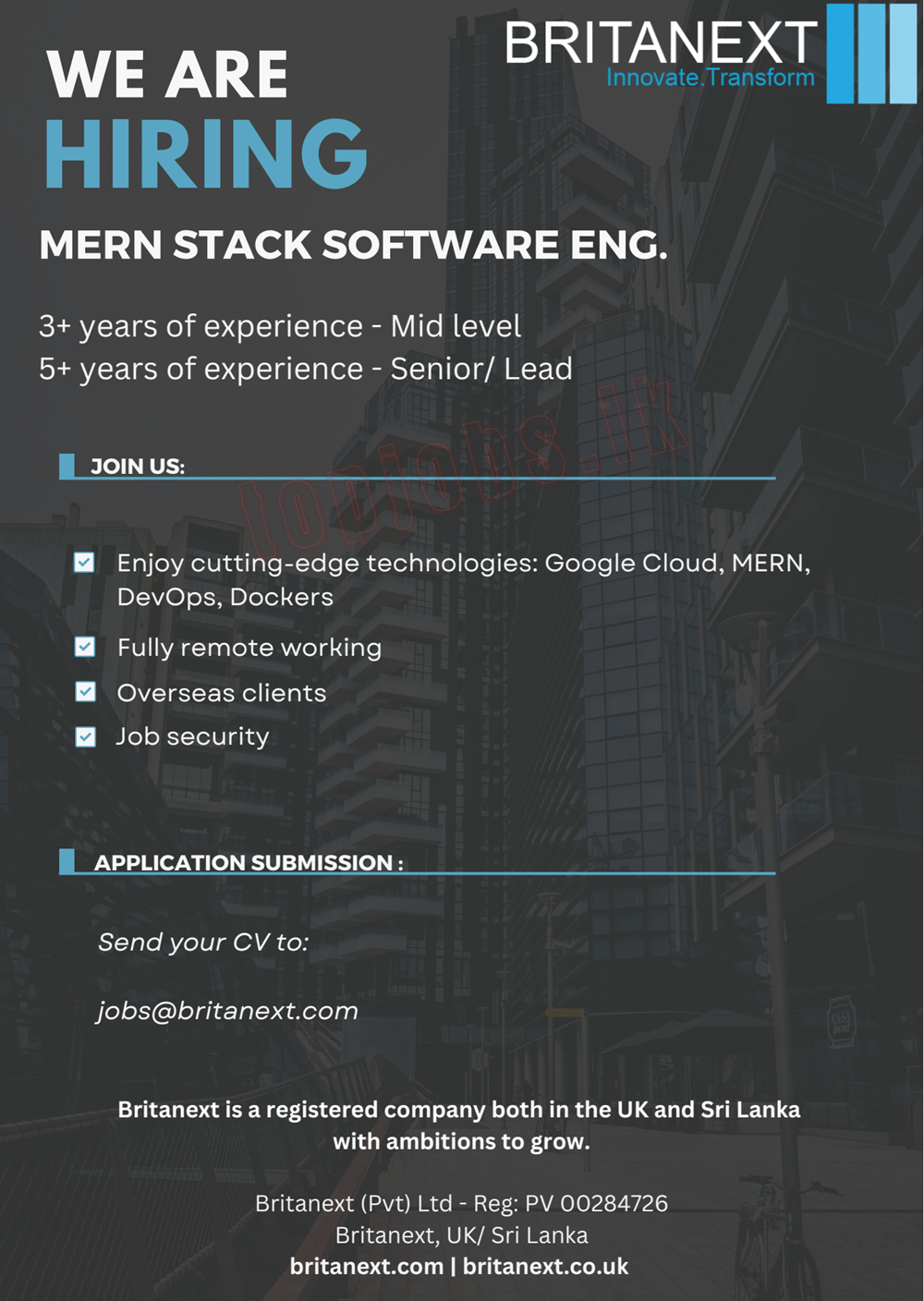 Software Engineer - MERN (Mid | Senior | Lead)