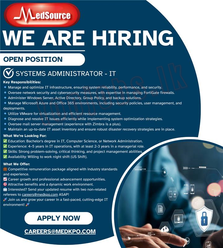 Systems Administrator - IT