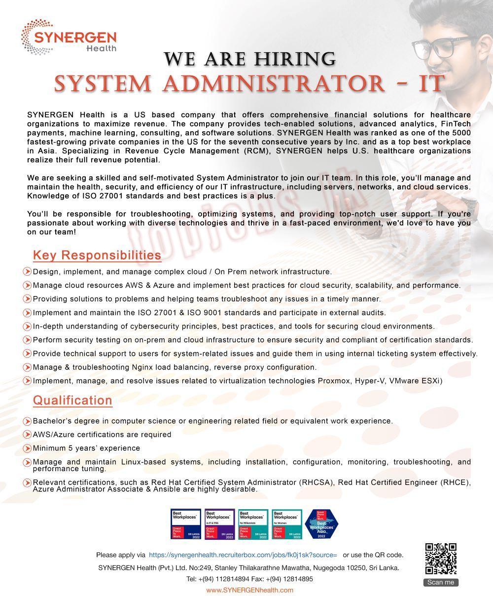 System Administrator - IT