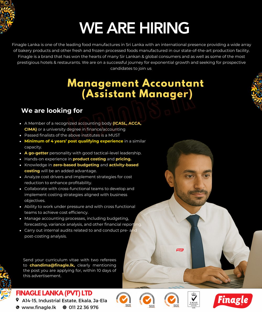 Management Accountant (Assistant Manager)